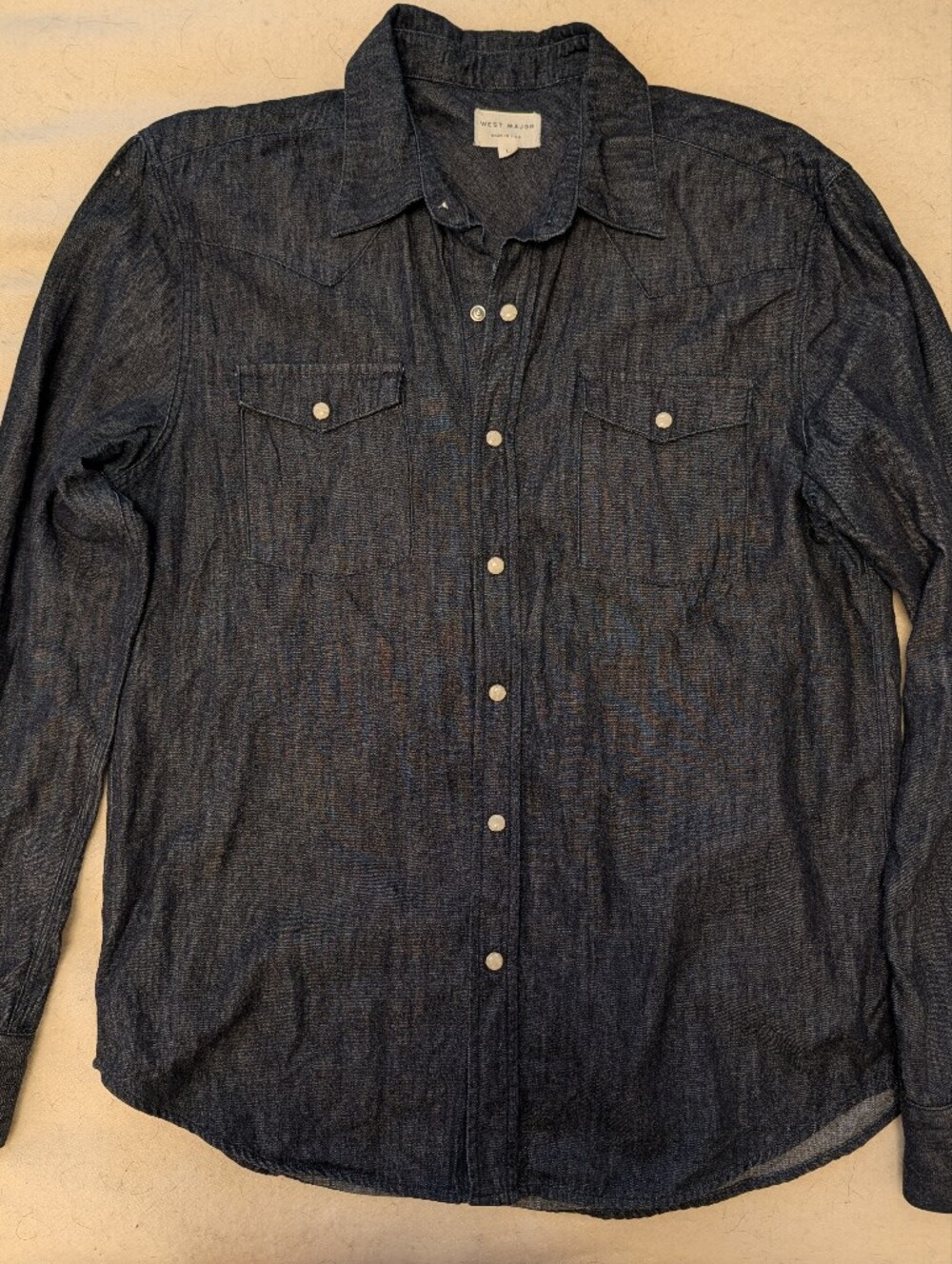 West Major Western Denim Shirt Large